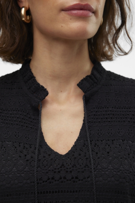 Vero Moda vmhoney lace s/s tassel top wvn ga
